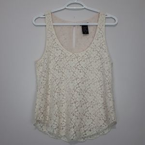 TALULA Ivory Lace Tank Top